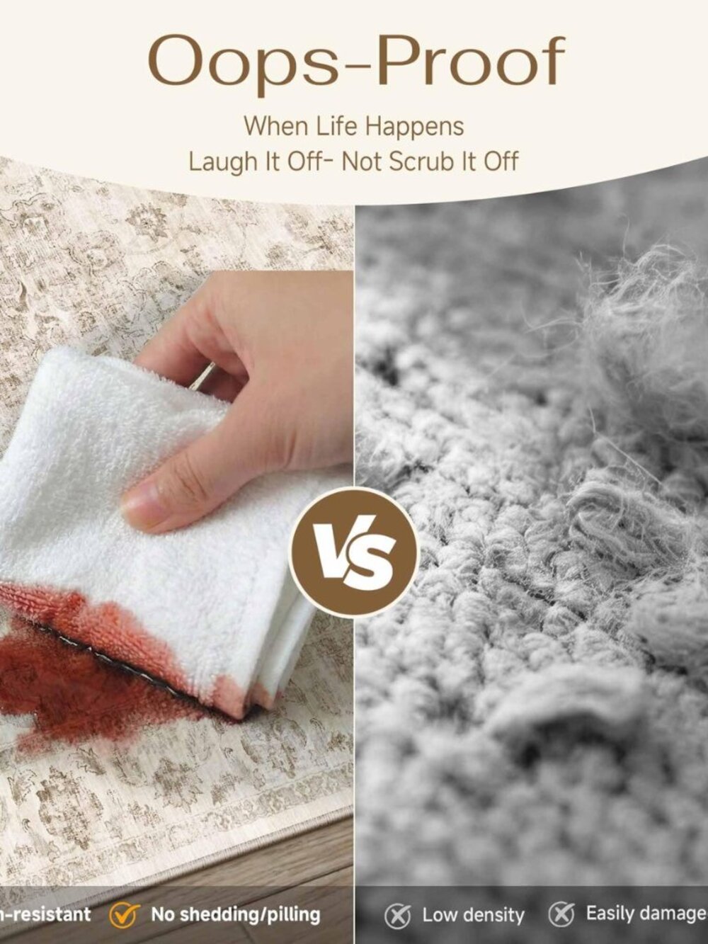 2x3 Beige Neutral Area Rug - Picture 5 of 8